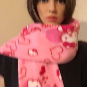 Hello Kitty Double Fleece Scarf Neck Warmer Hard to Find Print
